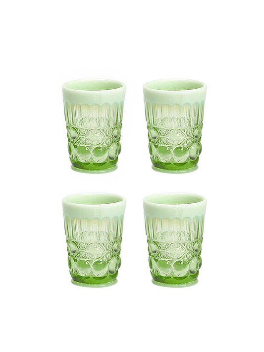 Mosser Glass Eye Winker Tumbler Set Green Weston Table