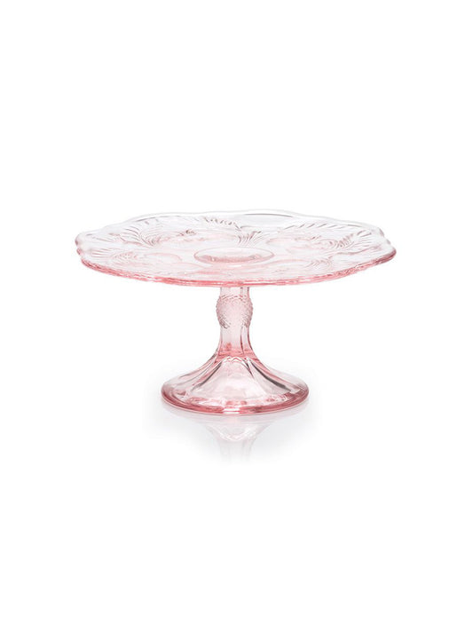 Mosser Glass Rose Thistle Cake Plate Weston Table