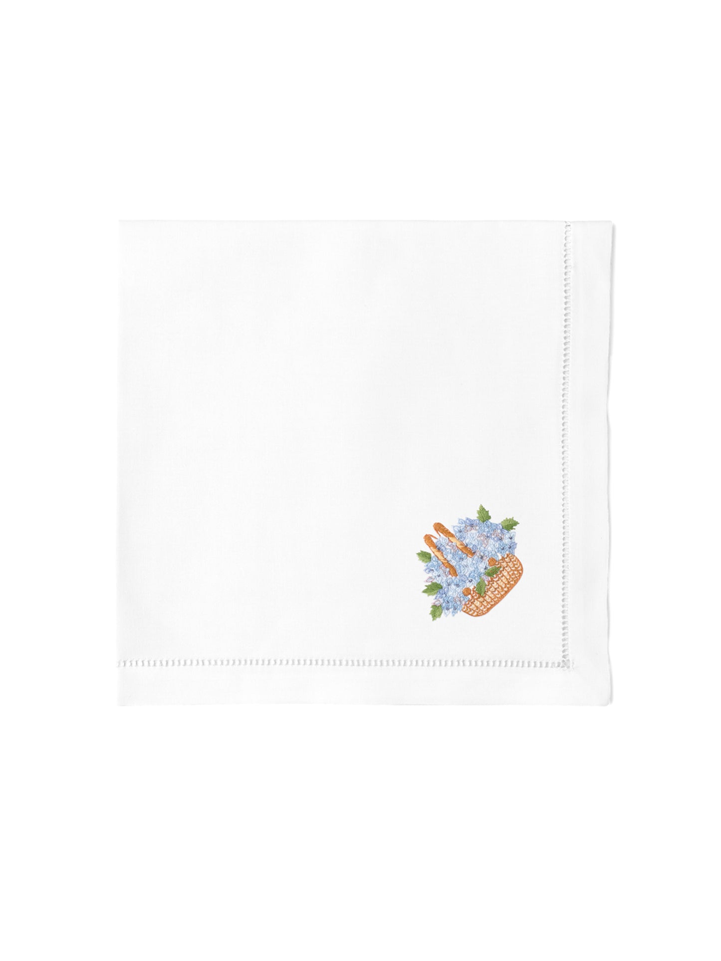 Nantucket Basket Embroidered Dinner Napkin Set
