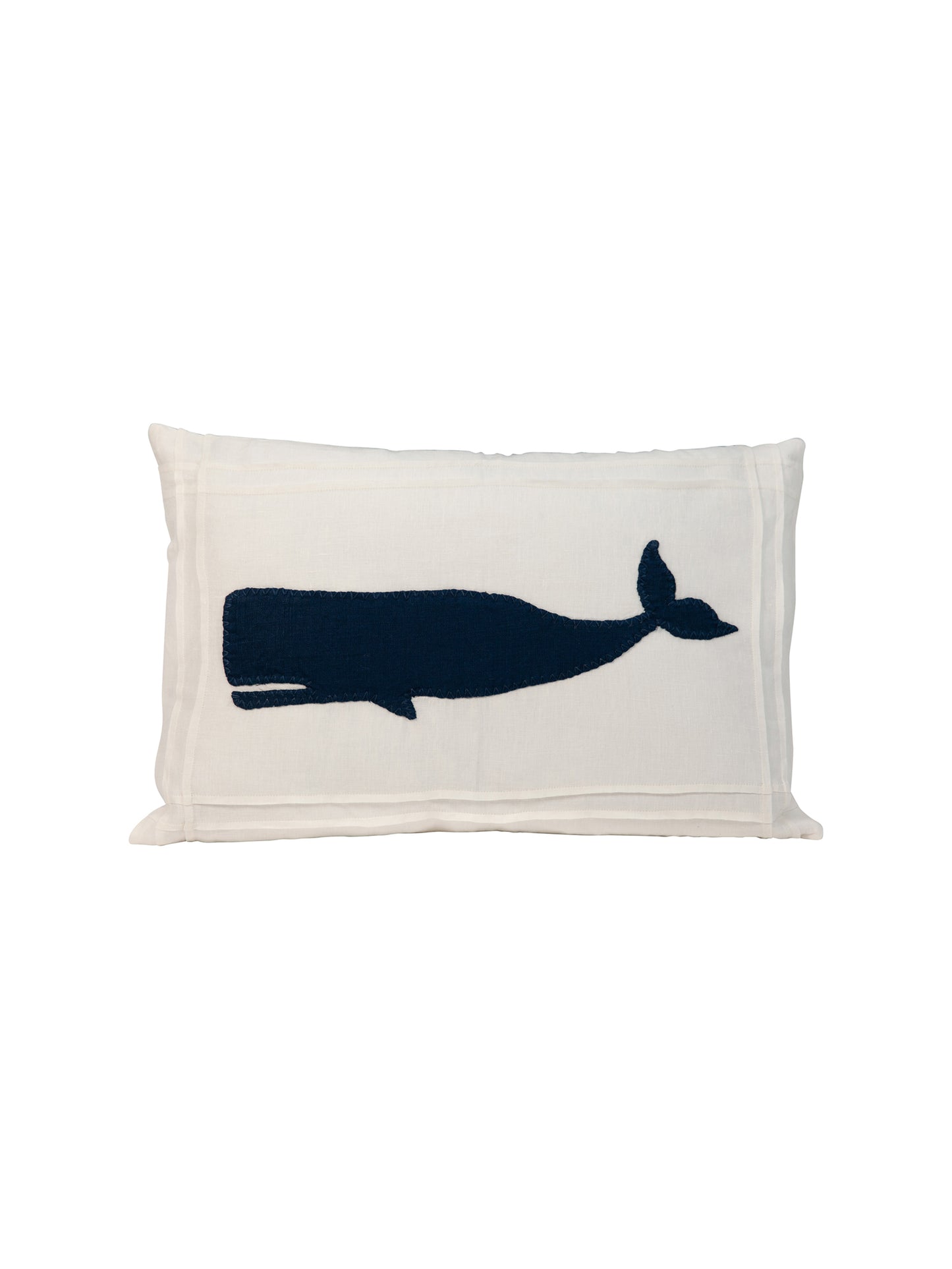 Nantucket Whale Linen Throw Pillow Weston Table