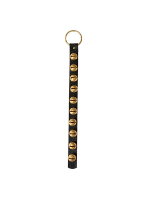  New England Bells Traditional Strap Collection Brass Bells Black Strap Weston Table 
