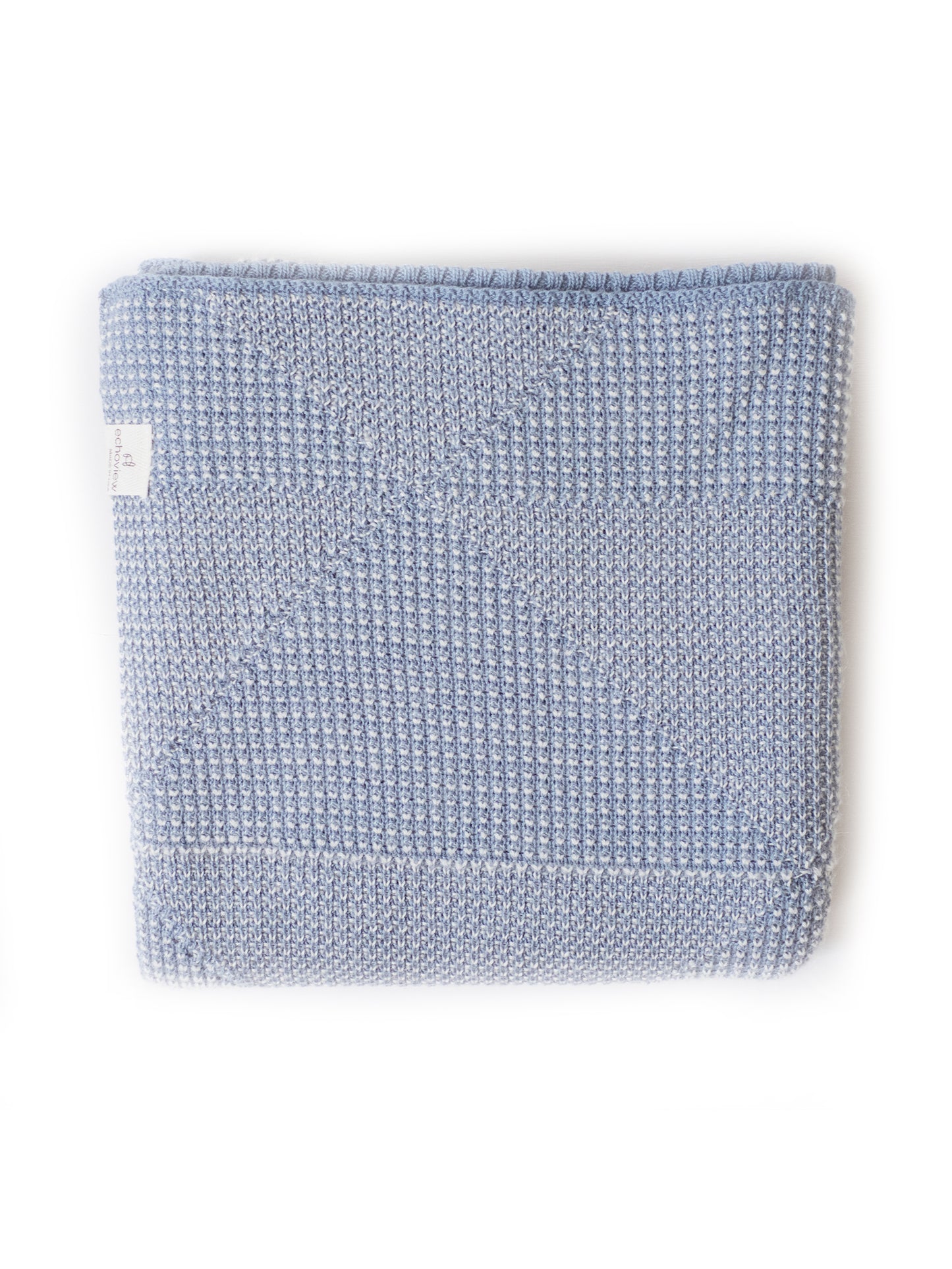 Organic Cotton & Alpaca Baby Blanket Blue Weston Table