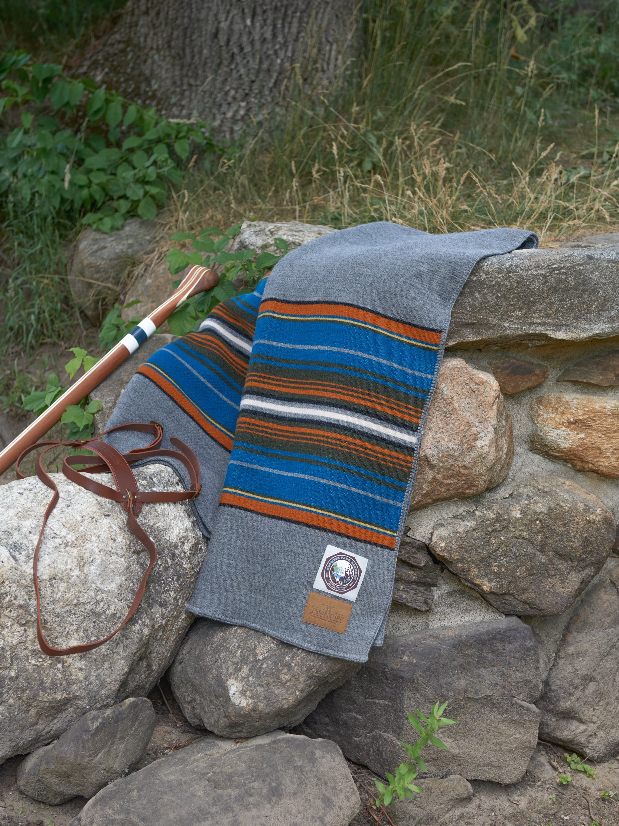 Shop the Pendleton Olympic National Park Throw with Leather Carrier at Weston Table