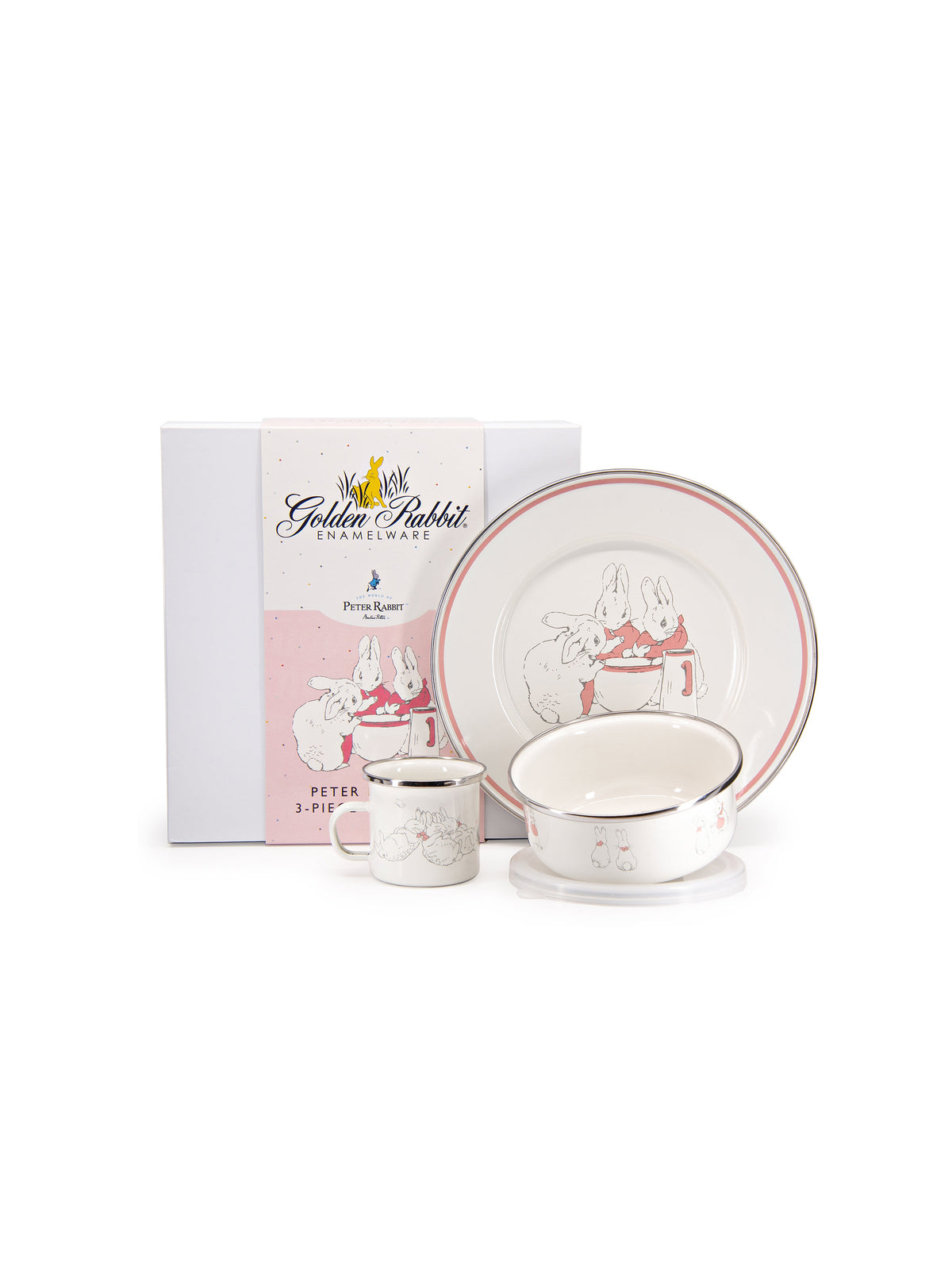 Peter Rabbit Child's Dinnerware Set Pink Weston Table