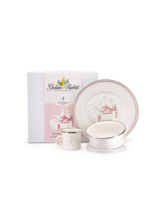 Peter Rabbit Child's Dinnerware Set Pink Weston Table