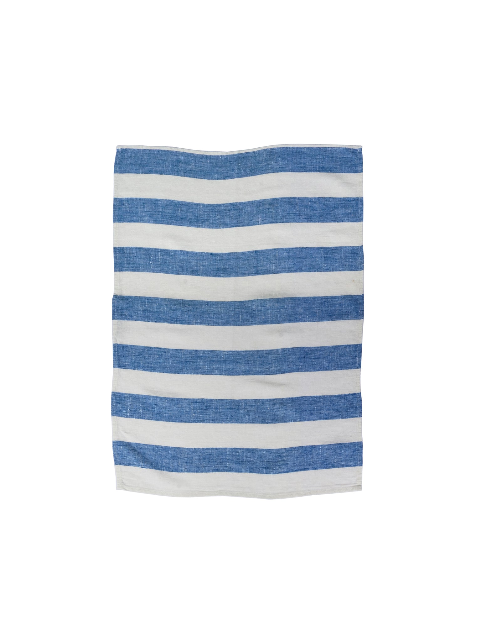 Philippe White and Blue Stripe Tea Towel Set Weston Table