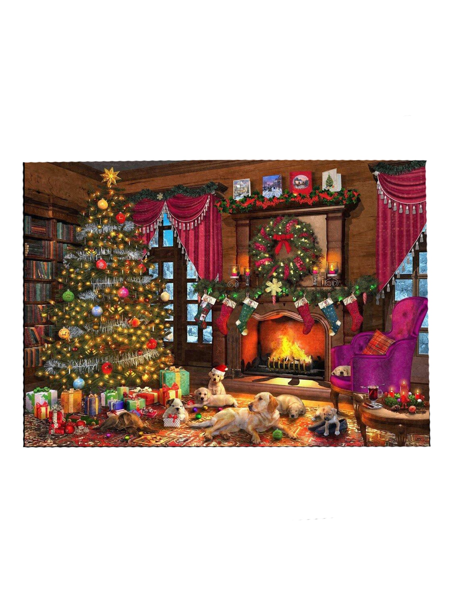 Puppy Christmas Wood Puzzle Weston Table