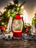 Retro Red Holiday Lantern Weston Table