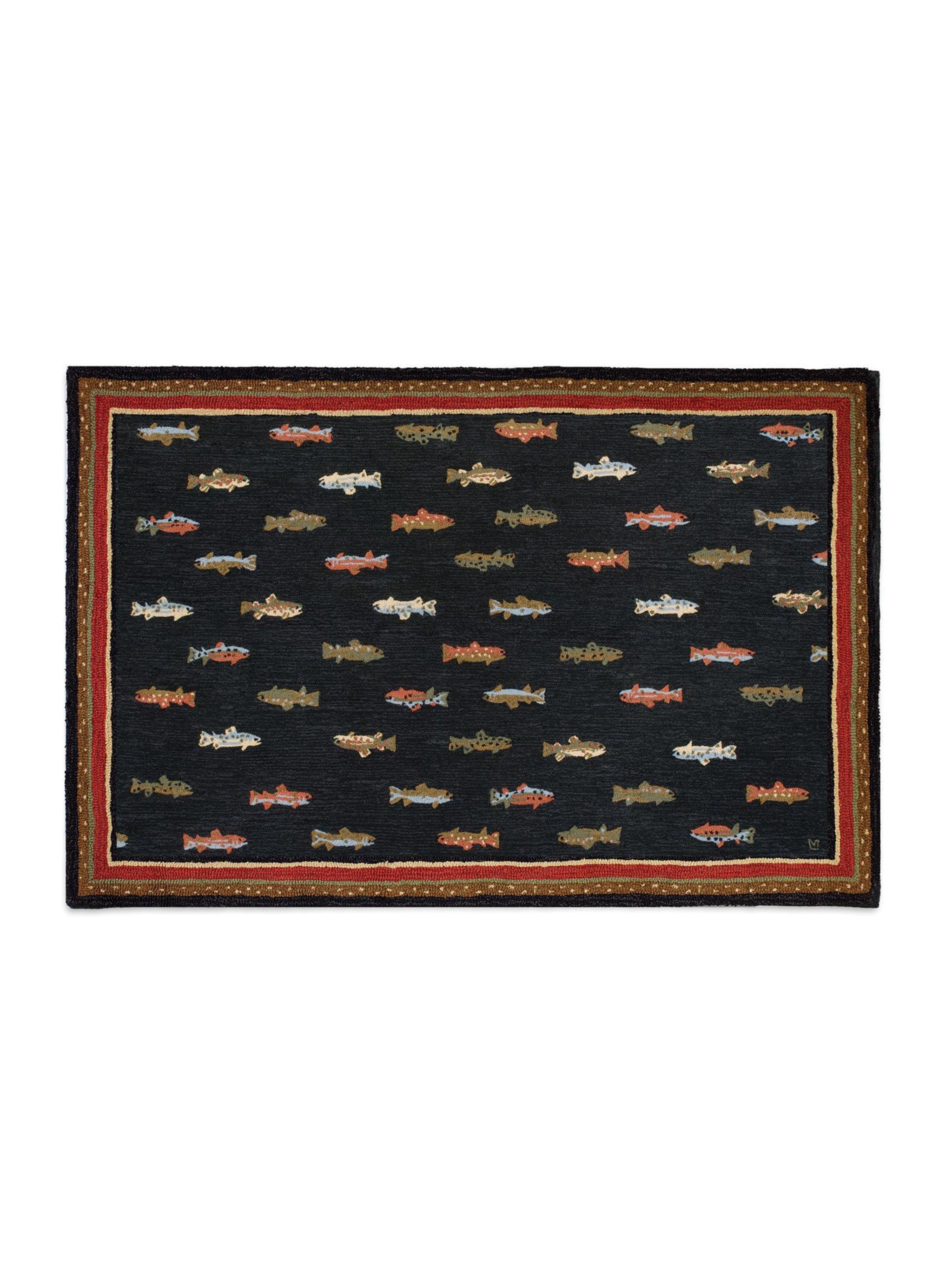 River Fish Hooked Wool Rug | Mats, Carpets & Rugs | Weston Table