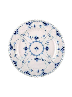  Vintage Royal Copenhagen Blue Fluted Full Lace Round Serving Platter Weston Table 