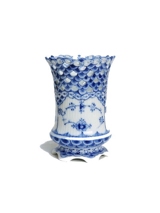 Royal Copenhagen Blue Fluted Full Lace Vase Weston Table