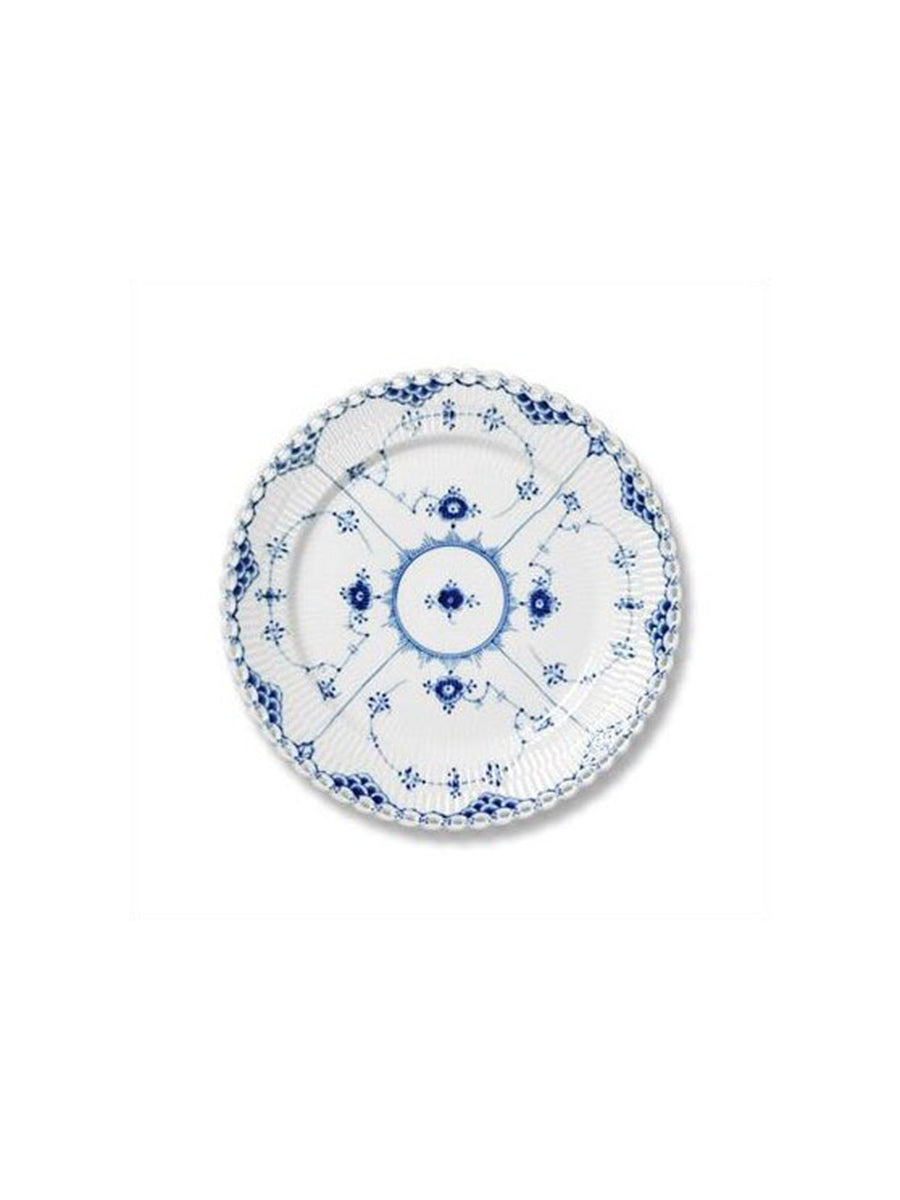 Mid Century Royal Copenhagen Blue Fluted Full Lace 6.75" Plate Weston Table