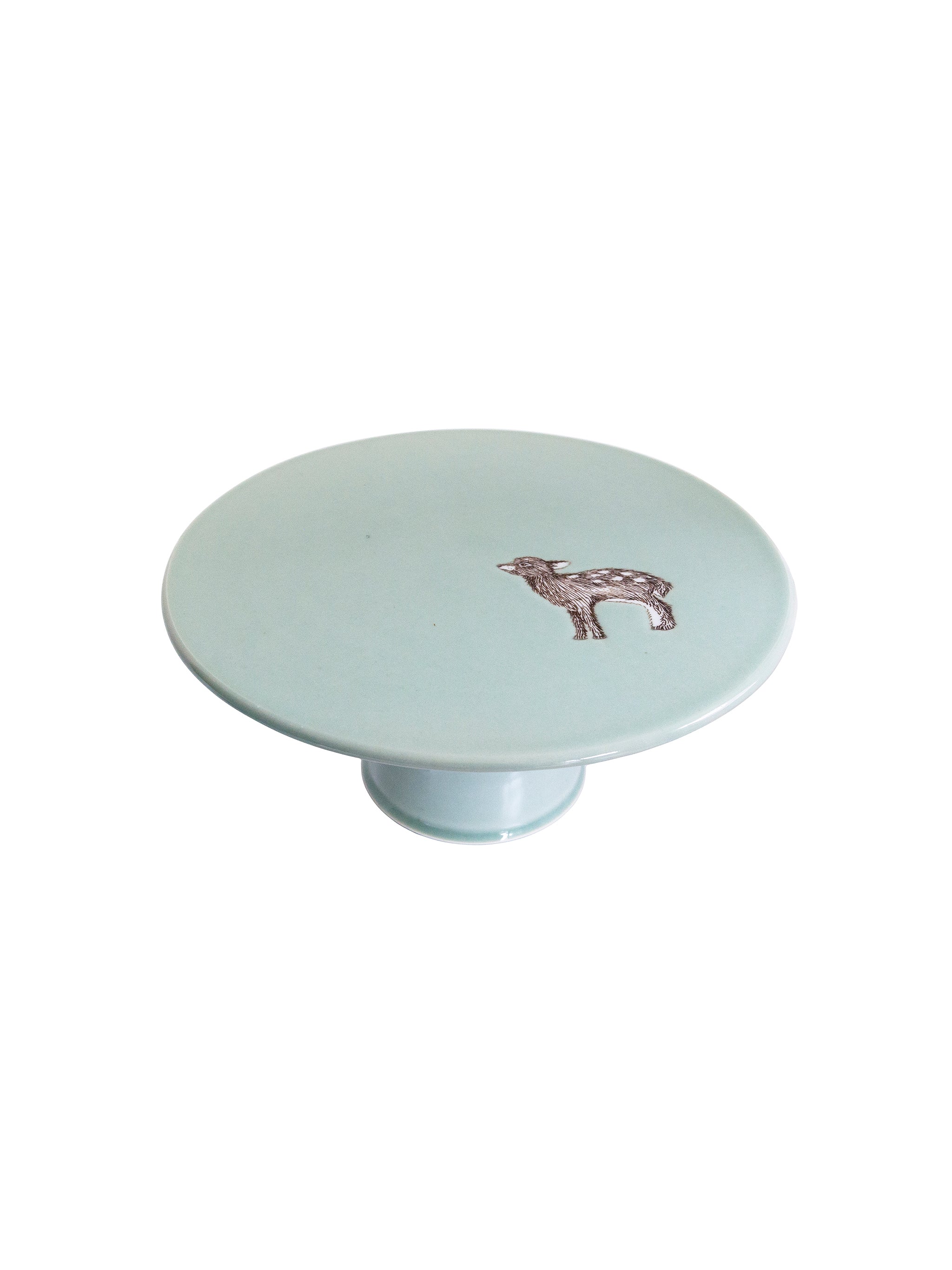 Scalloped Edge Ceramic Cake Stand