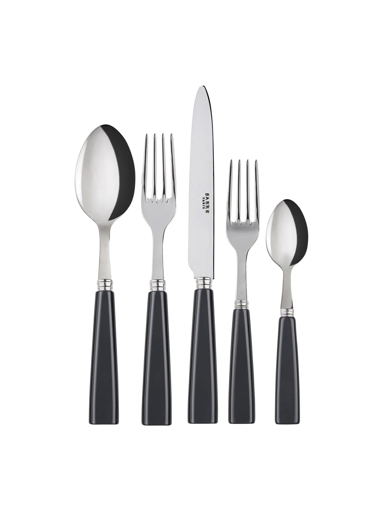 Sabre Paris Icone Anthracite 5 Piece Place Setting Weston Table