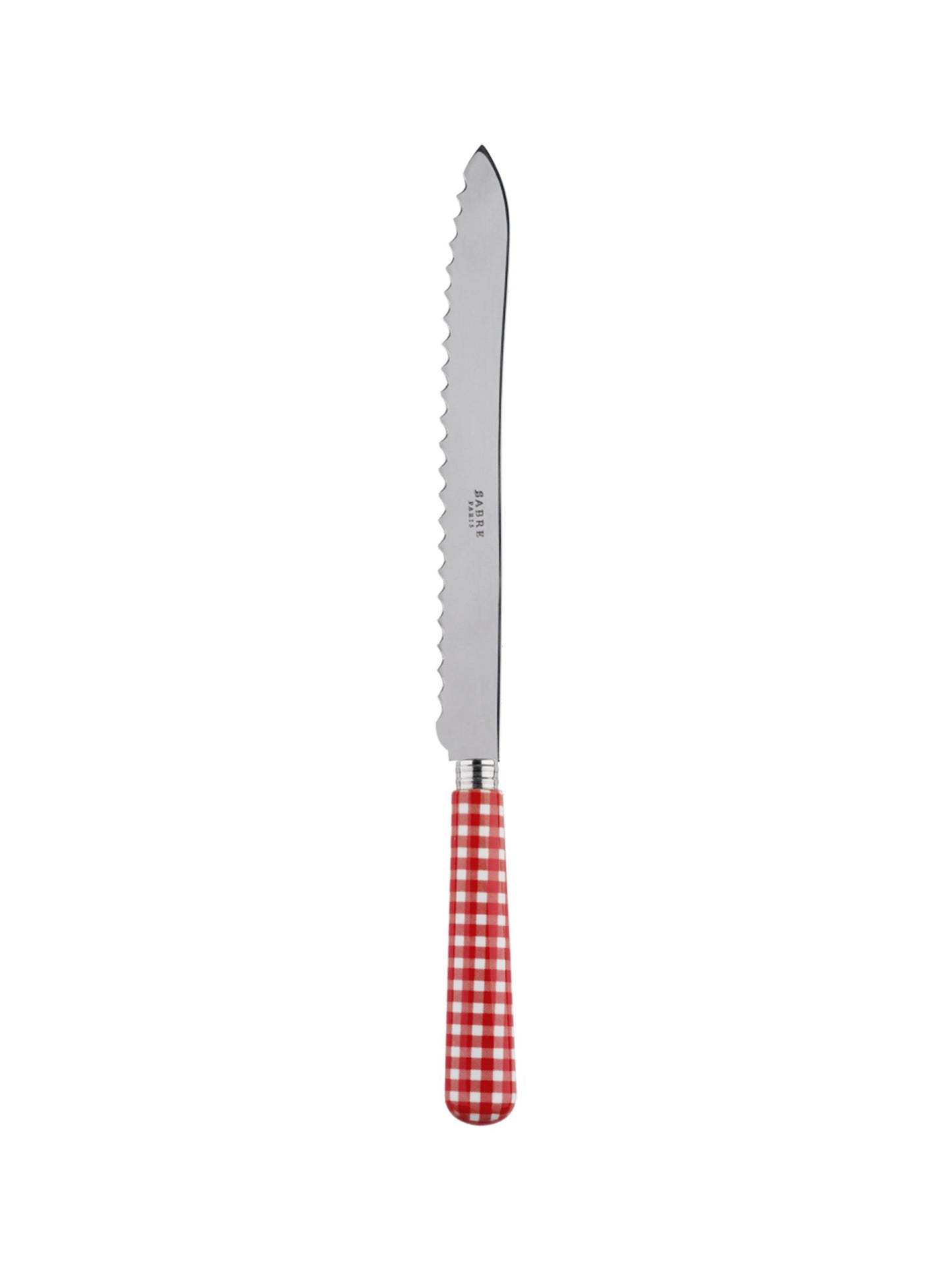 Sabre Paris Gingham Red Bread Knife Weston Table