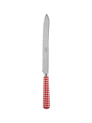  Sabre Paris Gingham Red Bread Knife Weston Table 