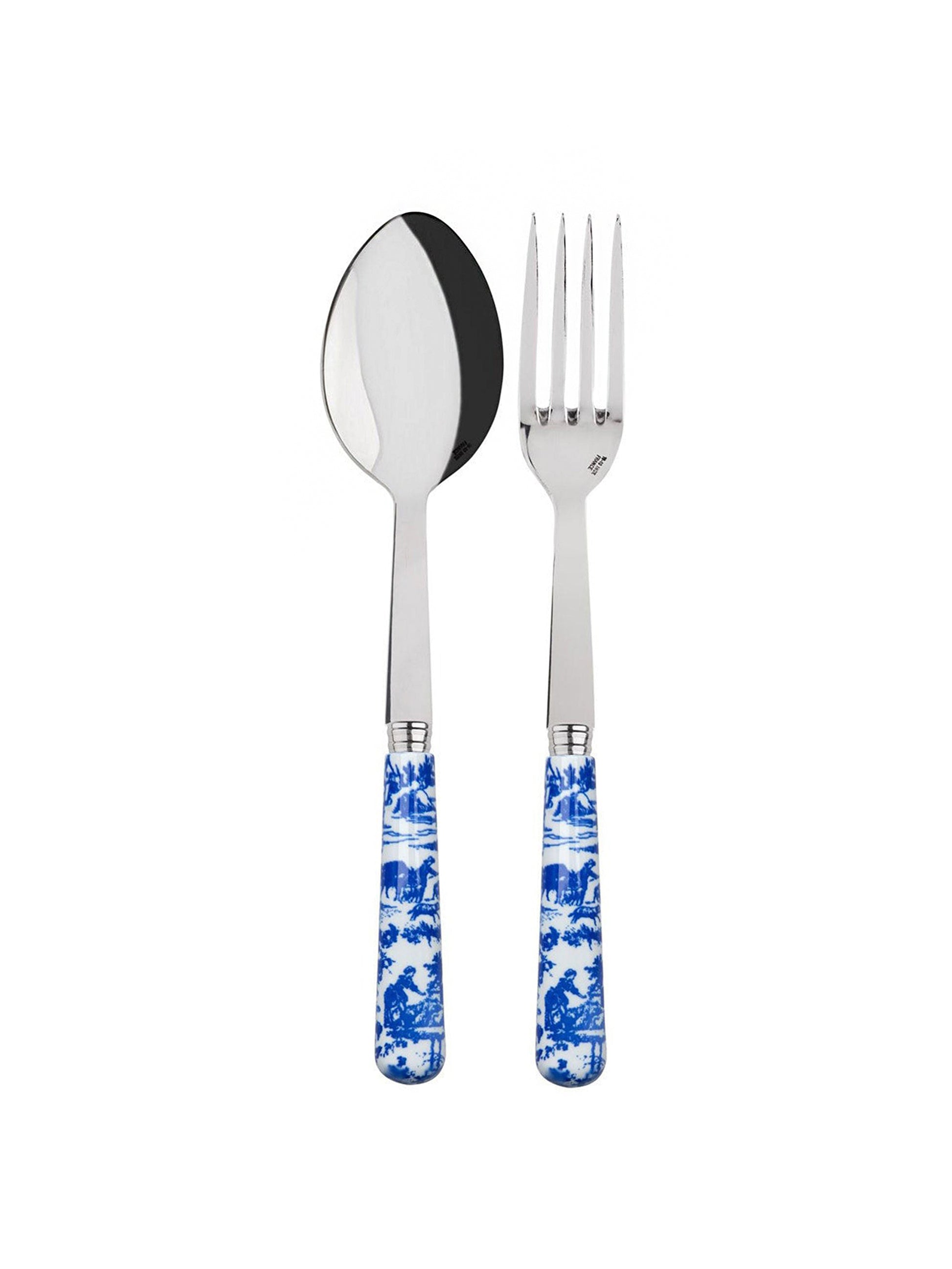 Sabre Paris Toile De Jouy Blue Serving Set Weston Table