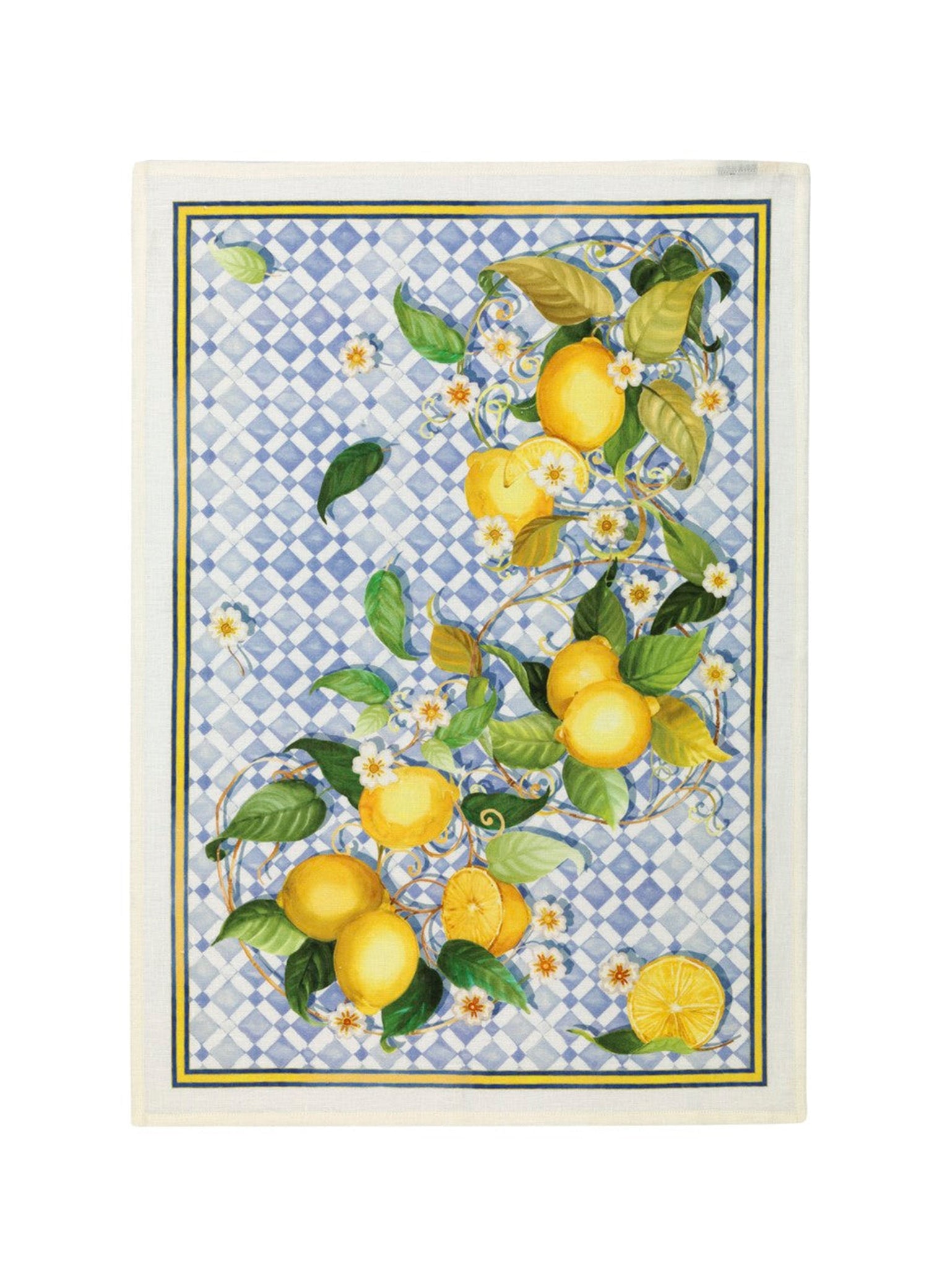 Sevilla Lemon Linen Kitchen Towel Weston Table
