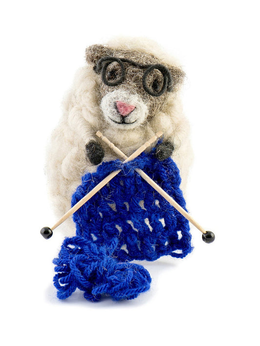 Sew Heart Knitting Sheep Blue Weston Table