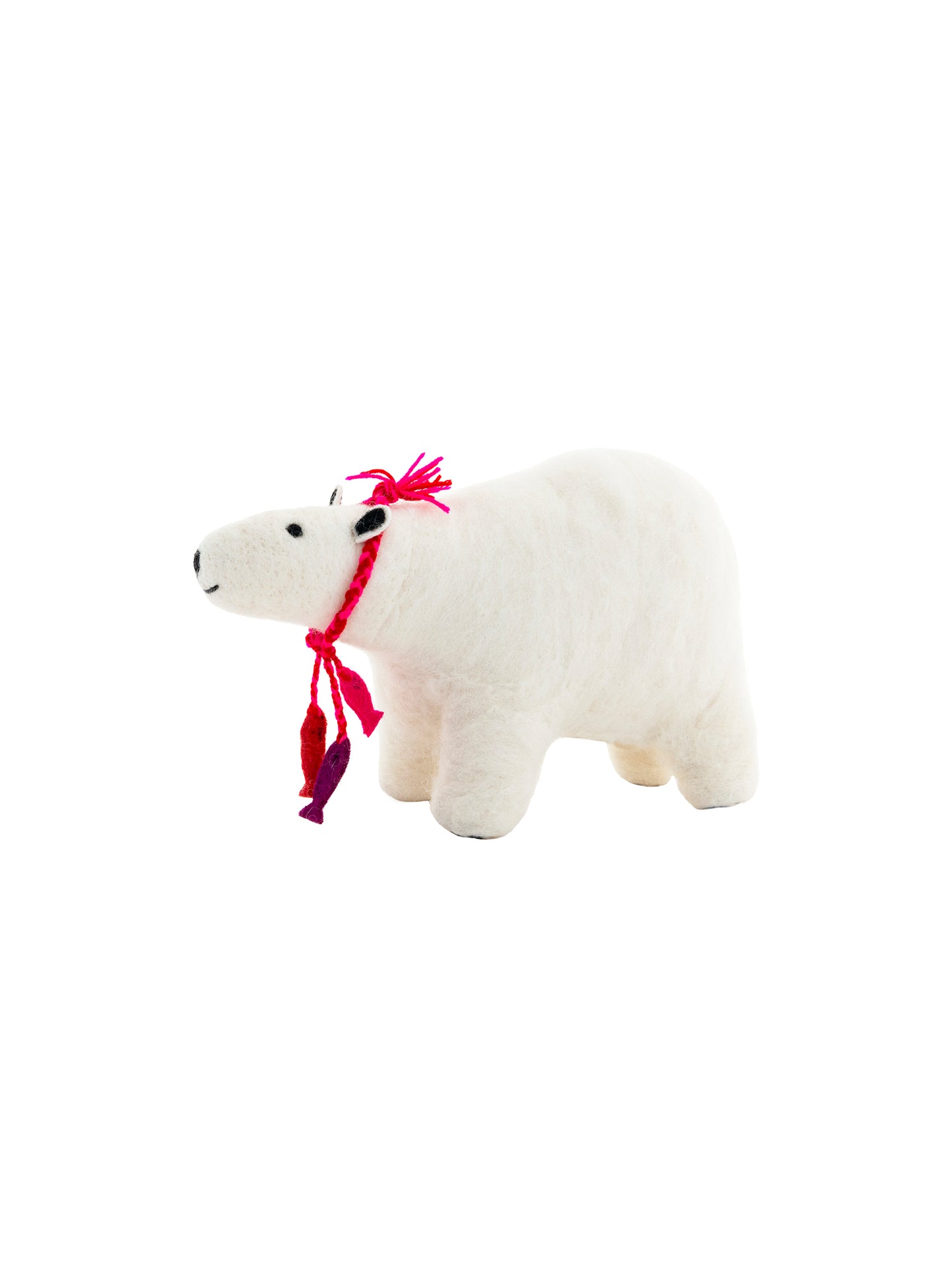 Sew Heart Felt Polar Bear Toy Pink Weston Table