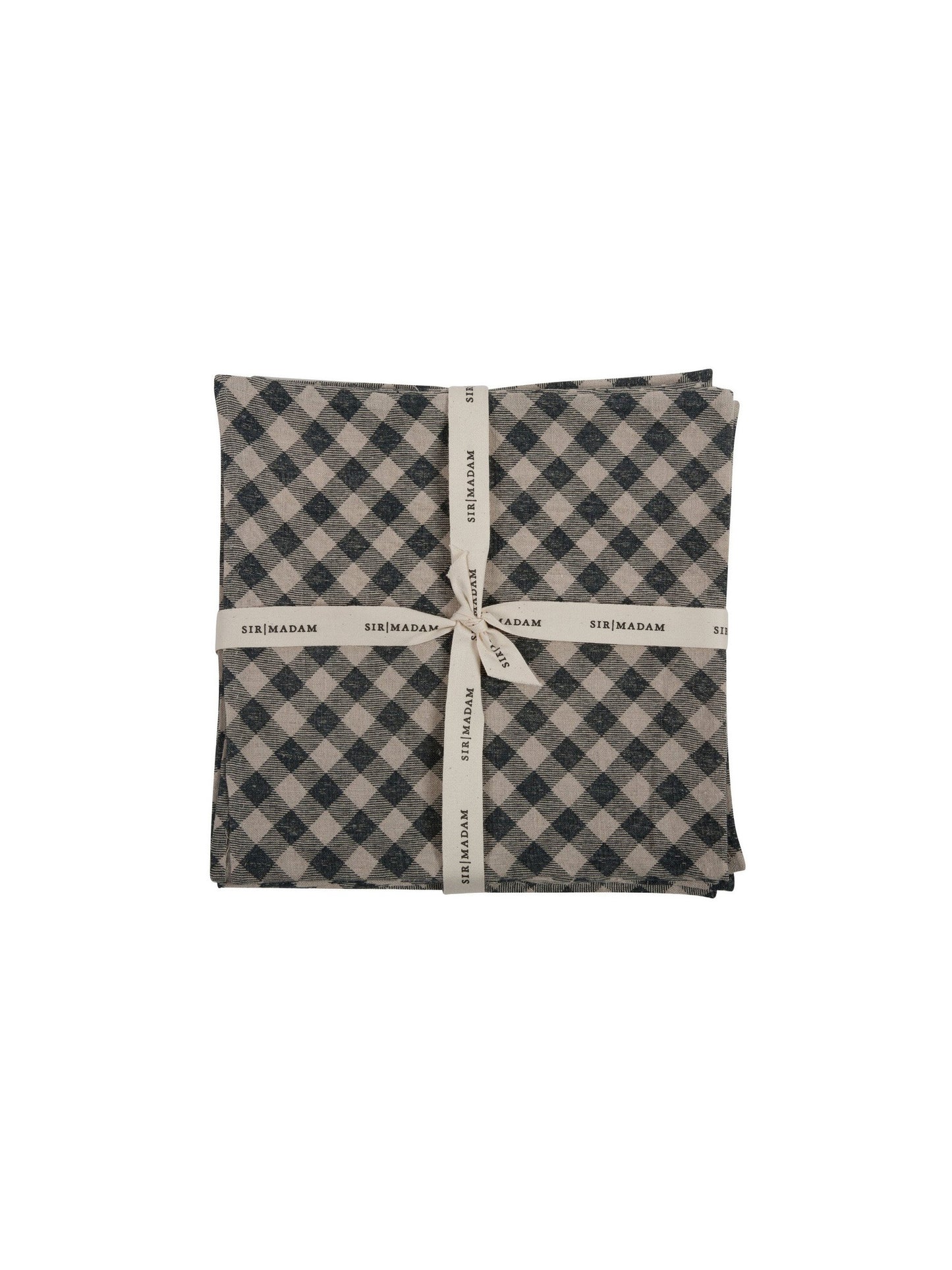 Sir Madam Black Gingham Napkins Weston Table