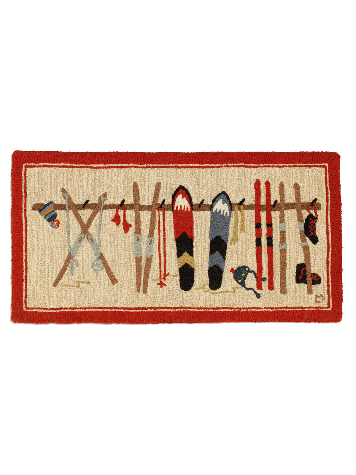 Ski Rack Hooked Wool Rug Weston Table