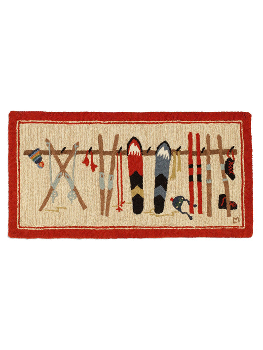 Ski Rack Hooked Wool Rug Weston Table