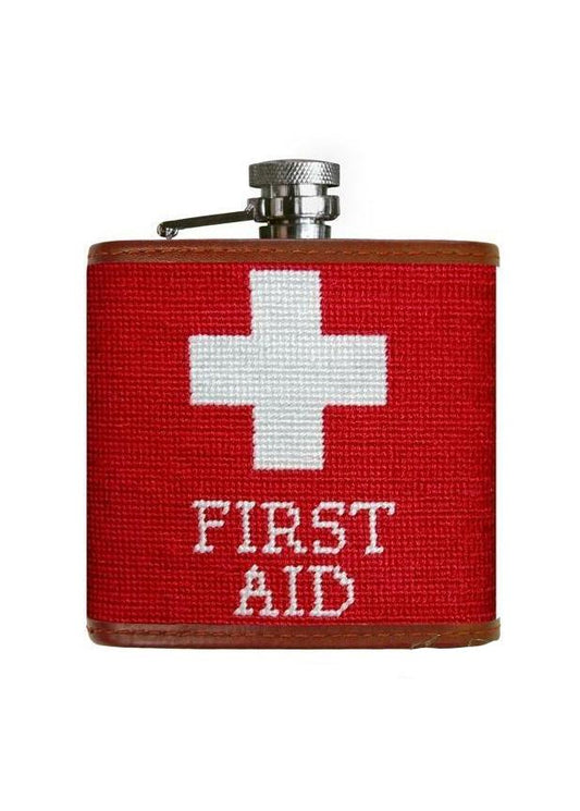 Smathers & Branson Needlepoint Flask First Aid Weston Table