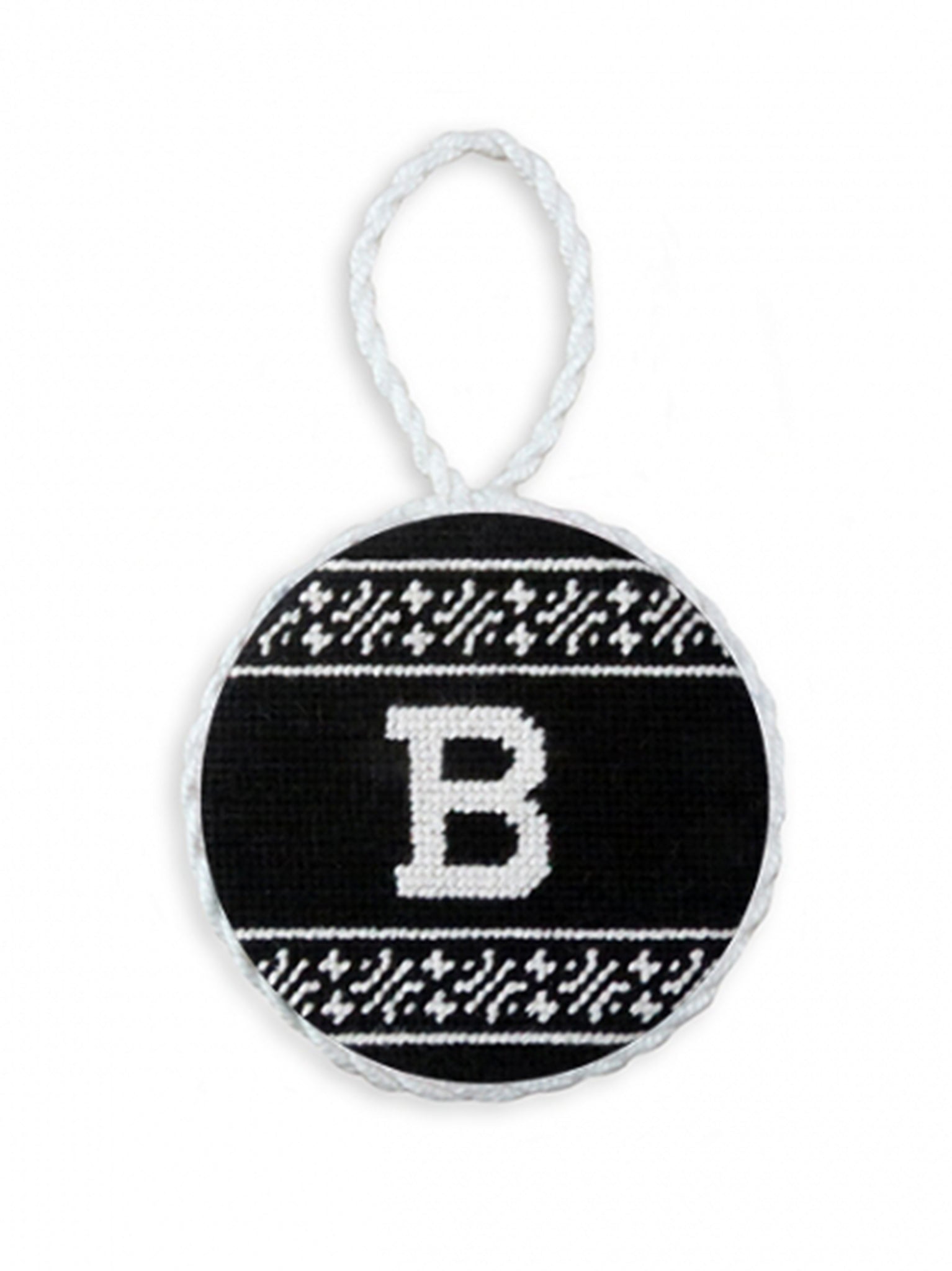 Smathers & Branson Bowdoin College Needlepoint Ornament Weston Table