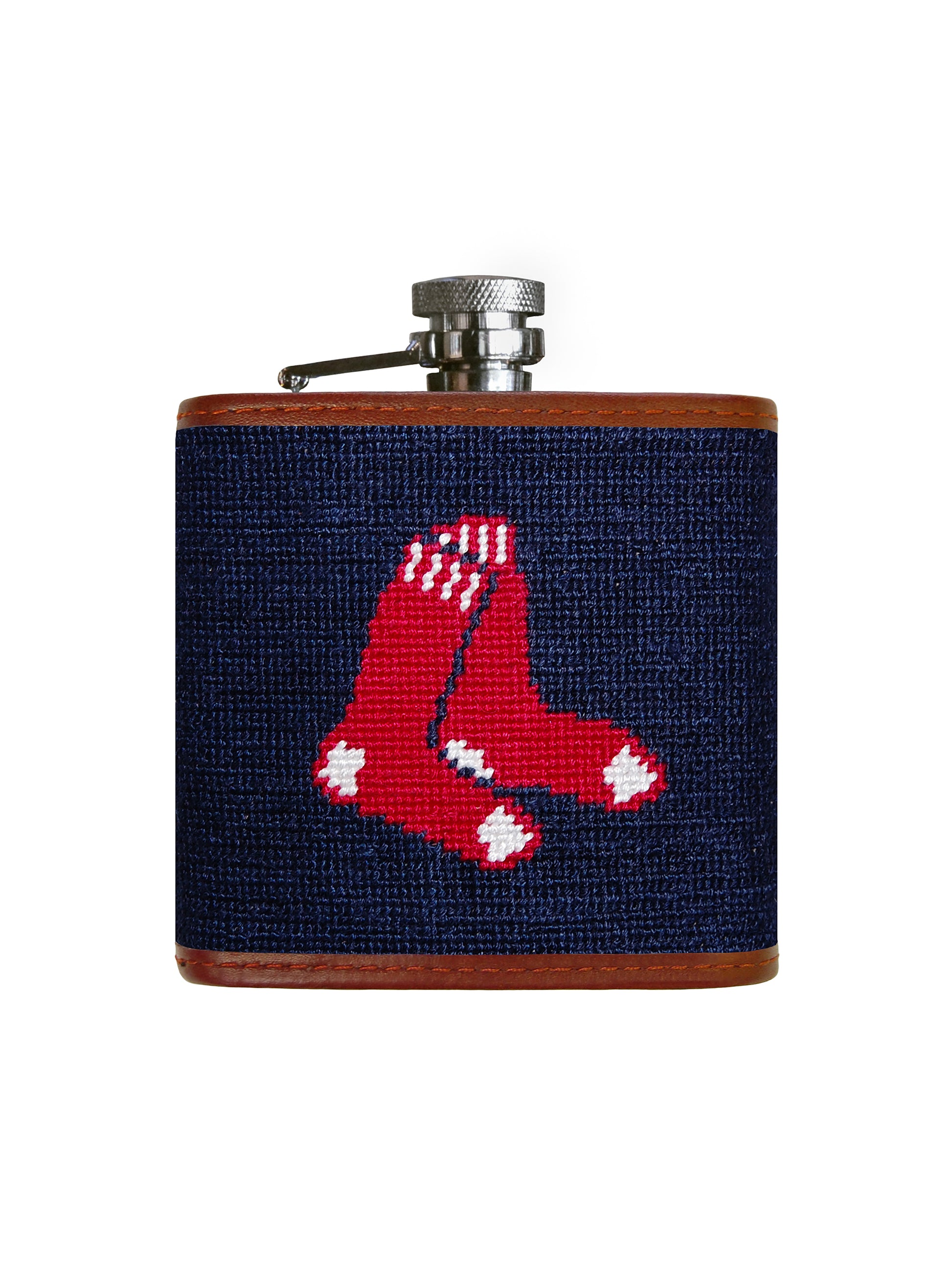 Smathers & Branson Boston Red Sox Needlepoint Flask Weston Table