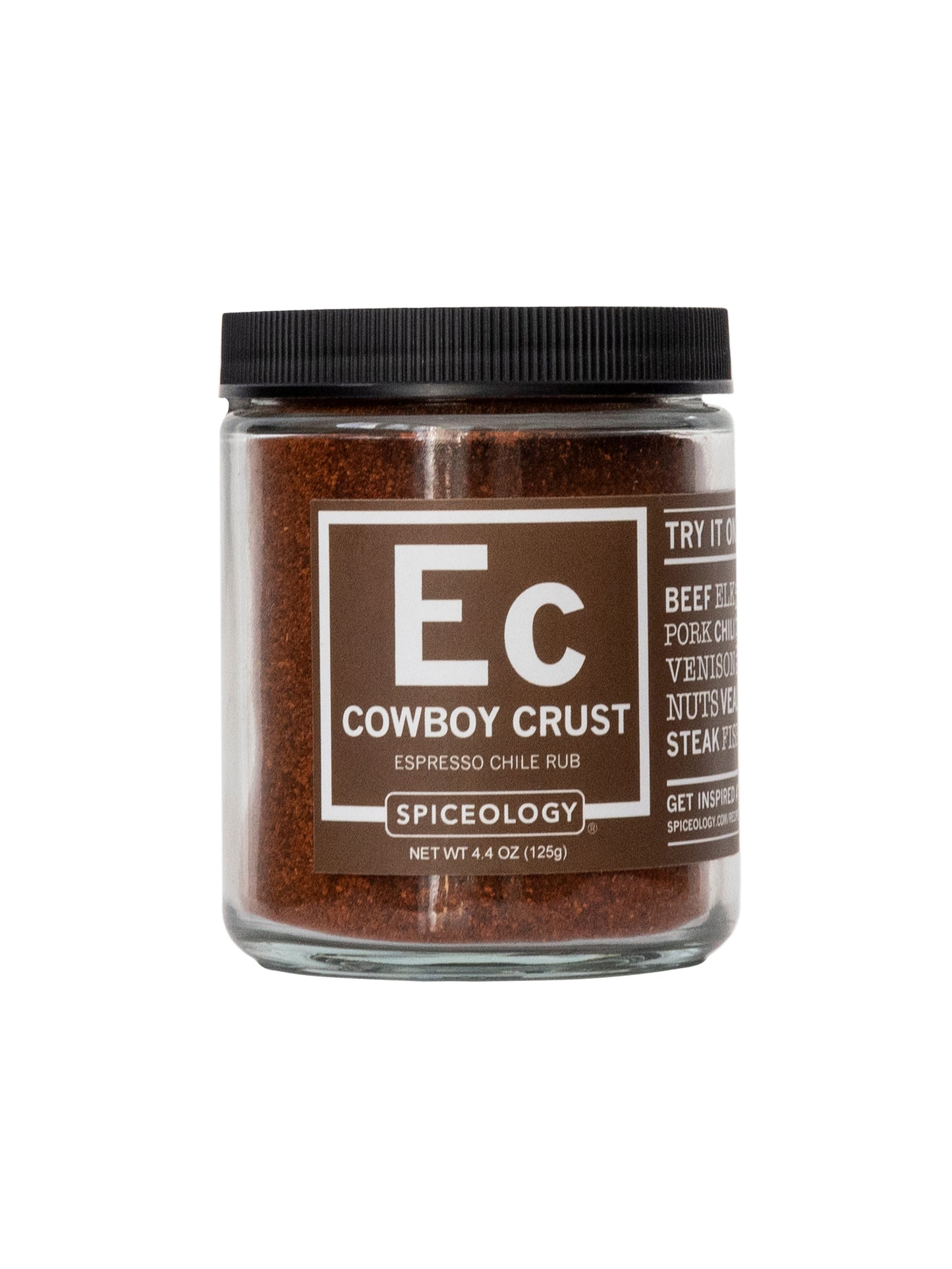 Spiceology Rubs & Blends Glass Jar Cowboy Crust Weston Table