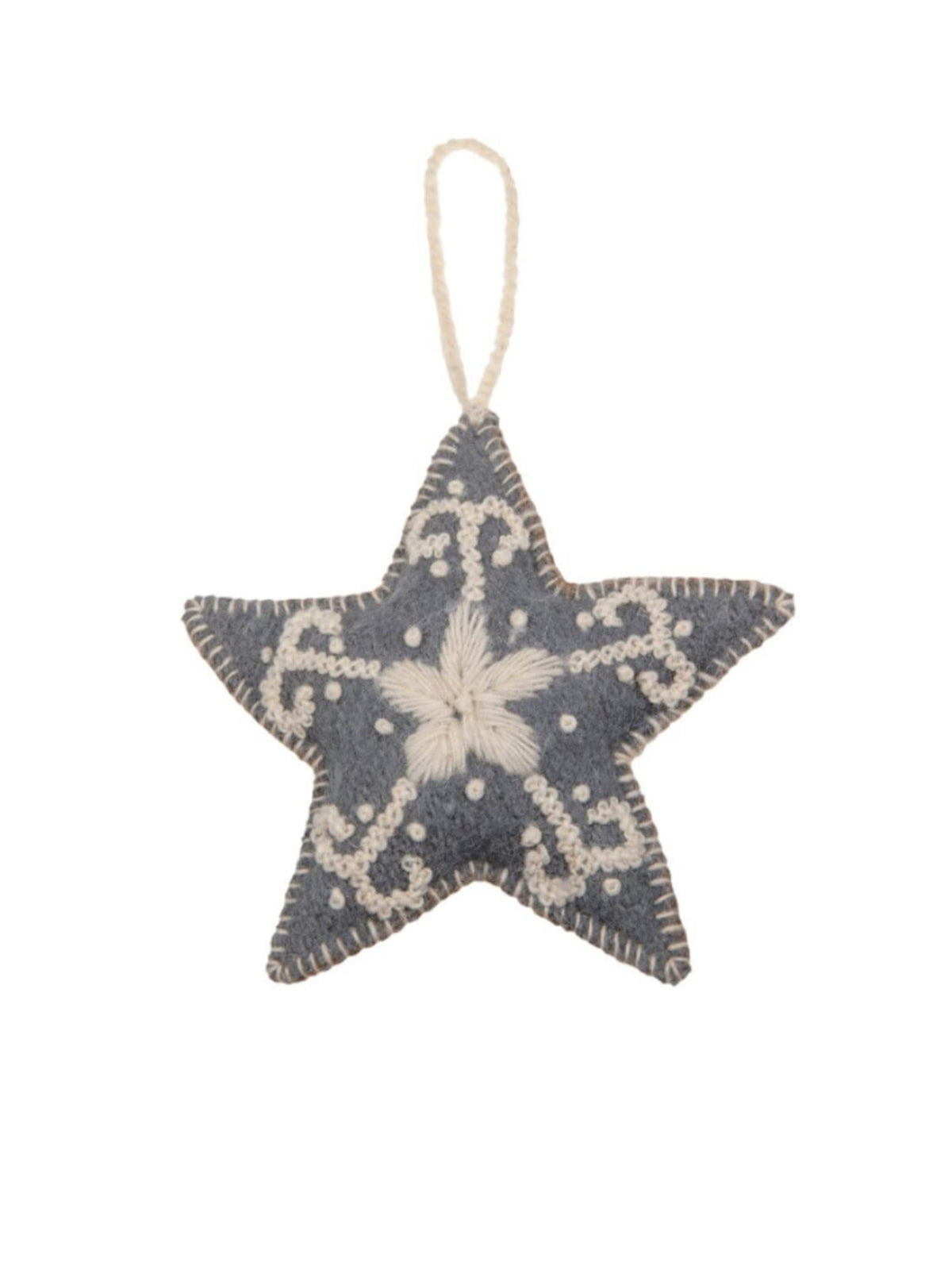 Star Wool Felt Ornament Grey Weston Table 