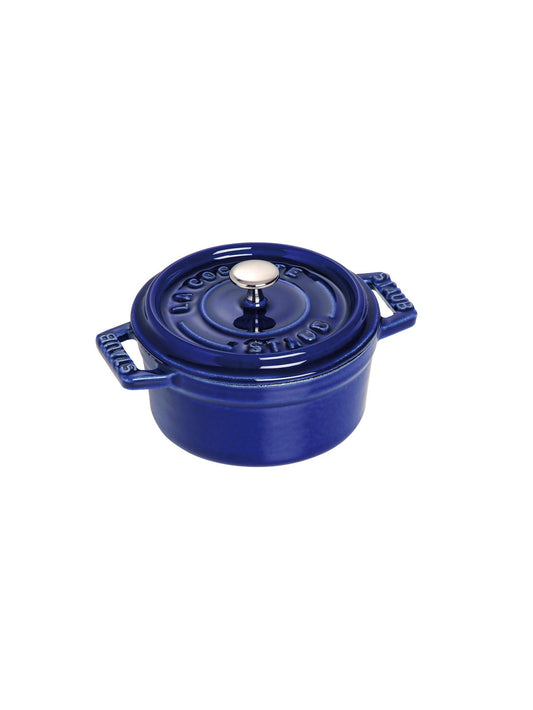 Staub Dark Blue Cast Iron Mini Cocotte .25 Quart