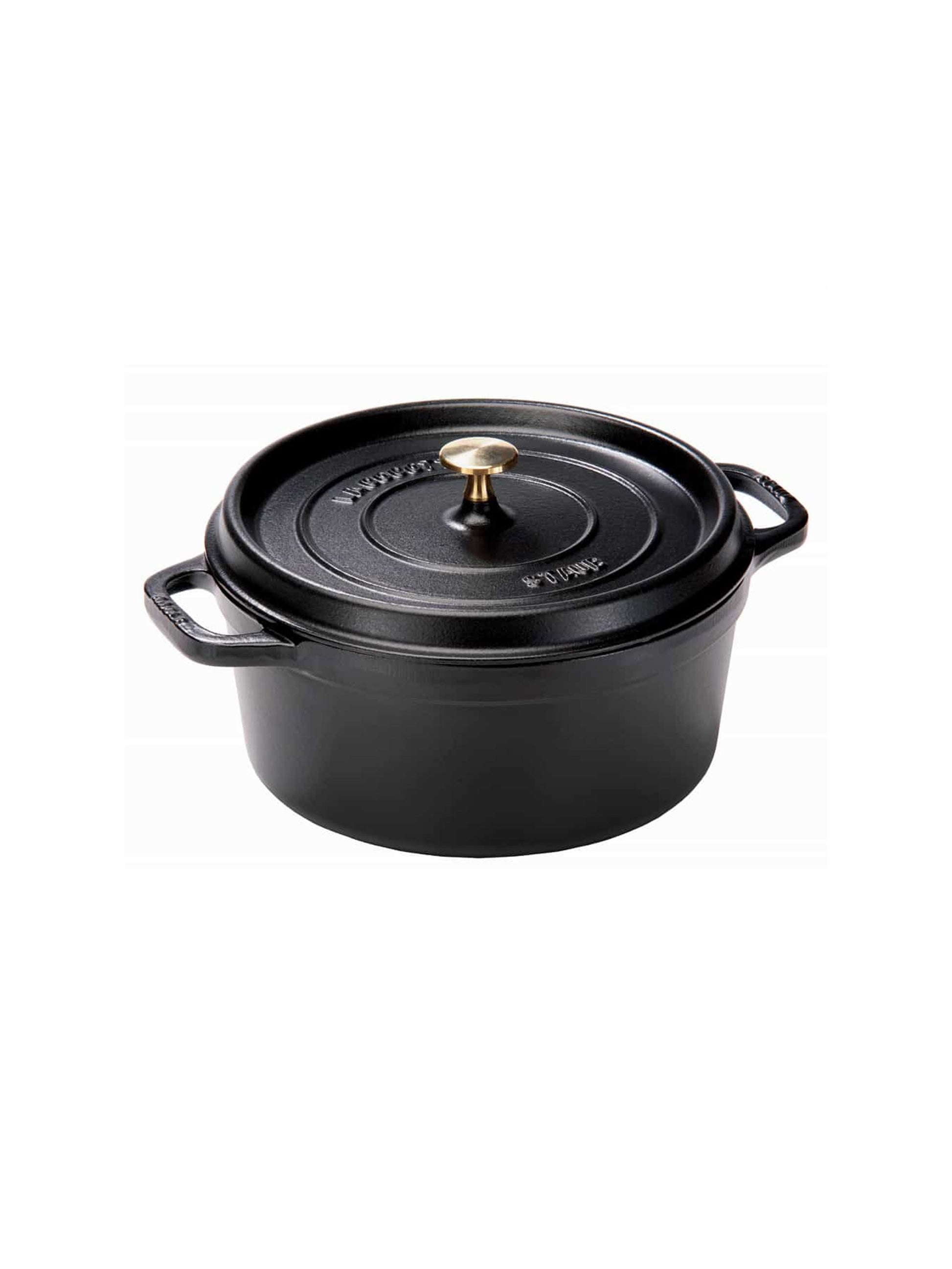 Staub Cast Iron 4-qt Round Cocotte with Glass Lid - White