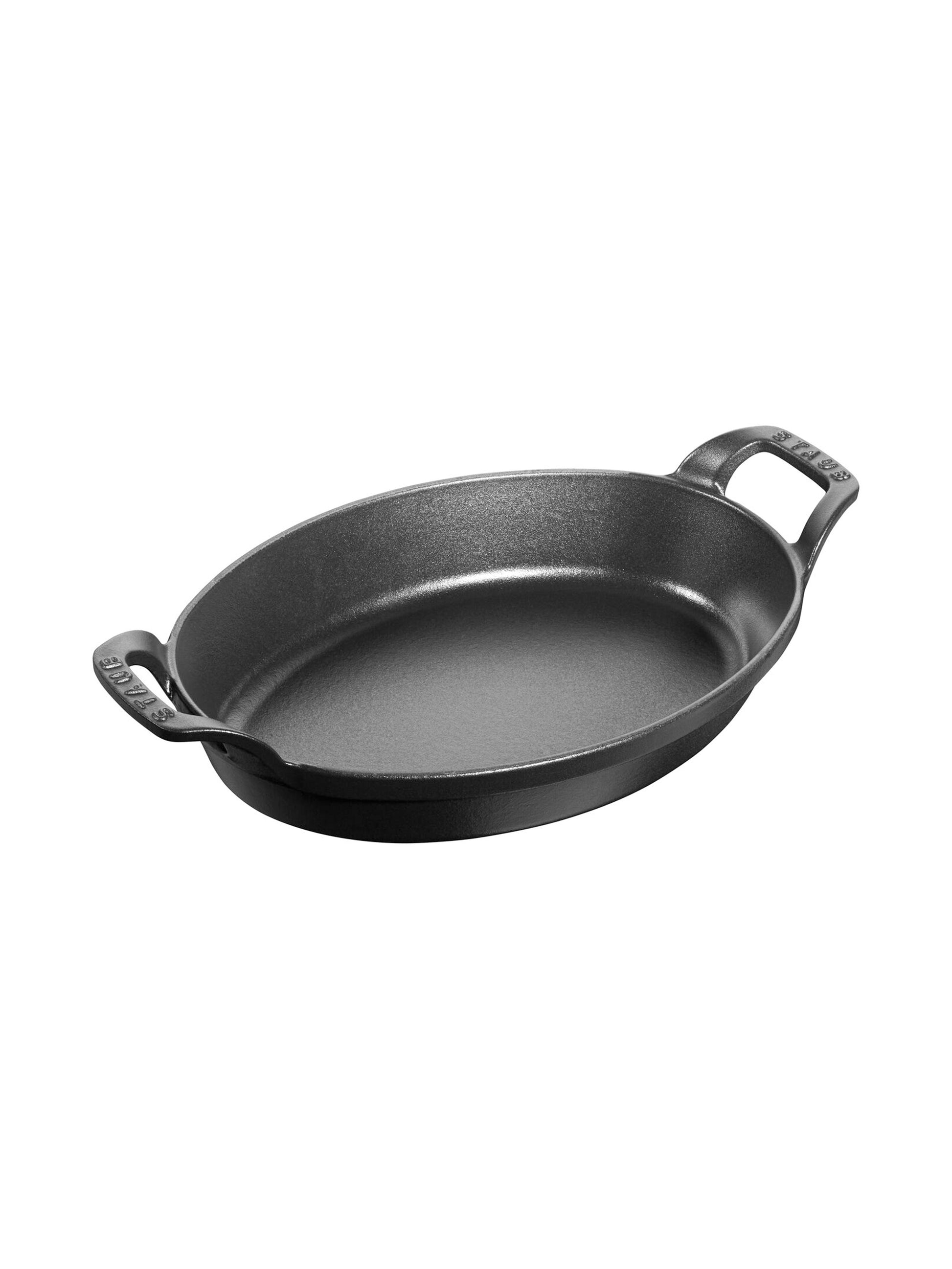 Staub Cast Iron Oval Baking Dish - Matte Black