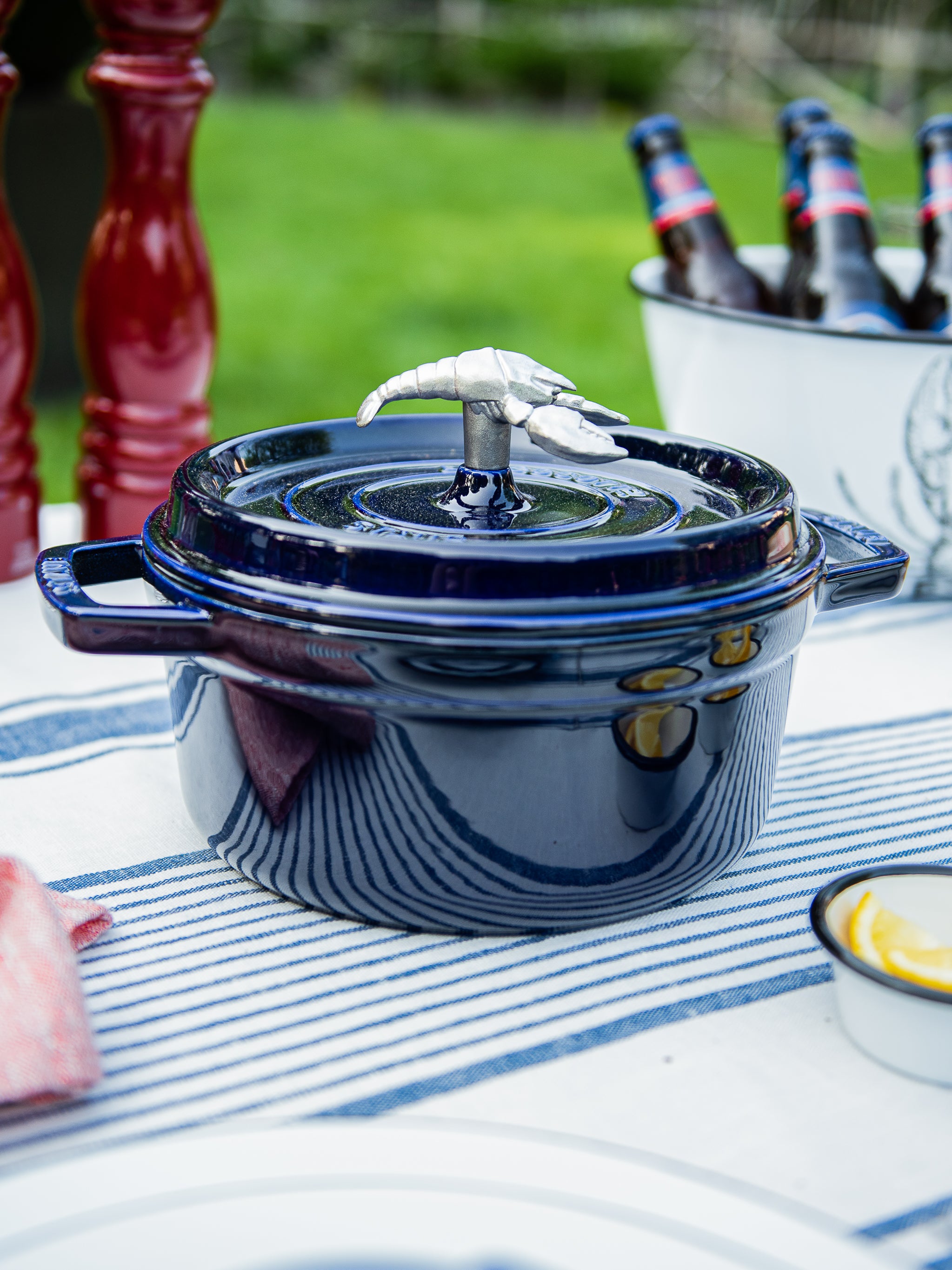 Staub Cast Iron Lobster 4 Quart Round Cocotte