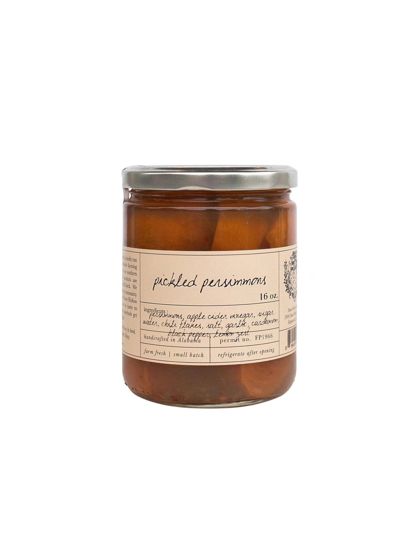 Stone Hollow Farmstead Pickled Persimmons Weston Table