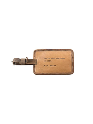  Sugarboo Leather Luggage Tag JRR Tolkein Weston Table 