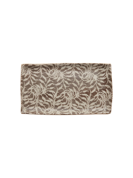 Terrafirma Ceramics Chestnut Stacking Rectangle Tray Laurel Weston Table