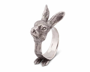  Pewter Rabbit Napkin Rings 