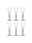 Vintage 1880s French Crystal Champagne Flutes Weston Table
