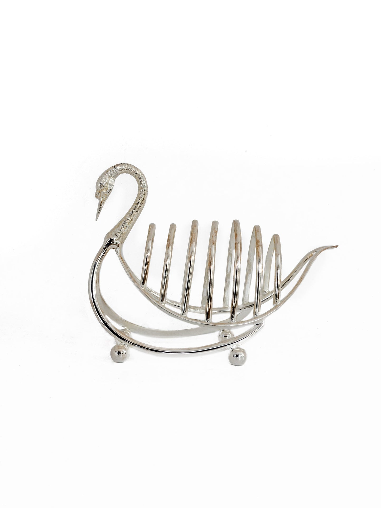 Vintage 1906 Silver Plated Swan Toast Rack Weston Table