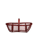 Vintage 1910 French Red Painted Wire Oyster Basket Weston Table 