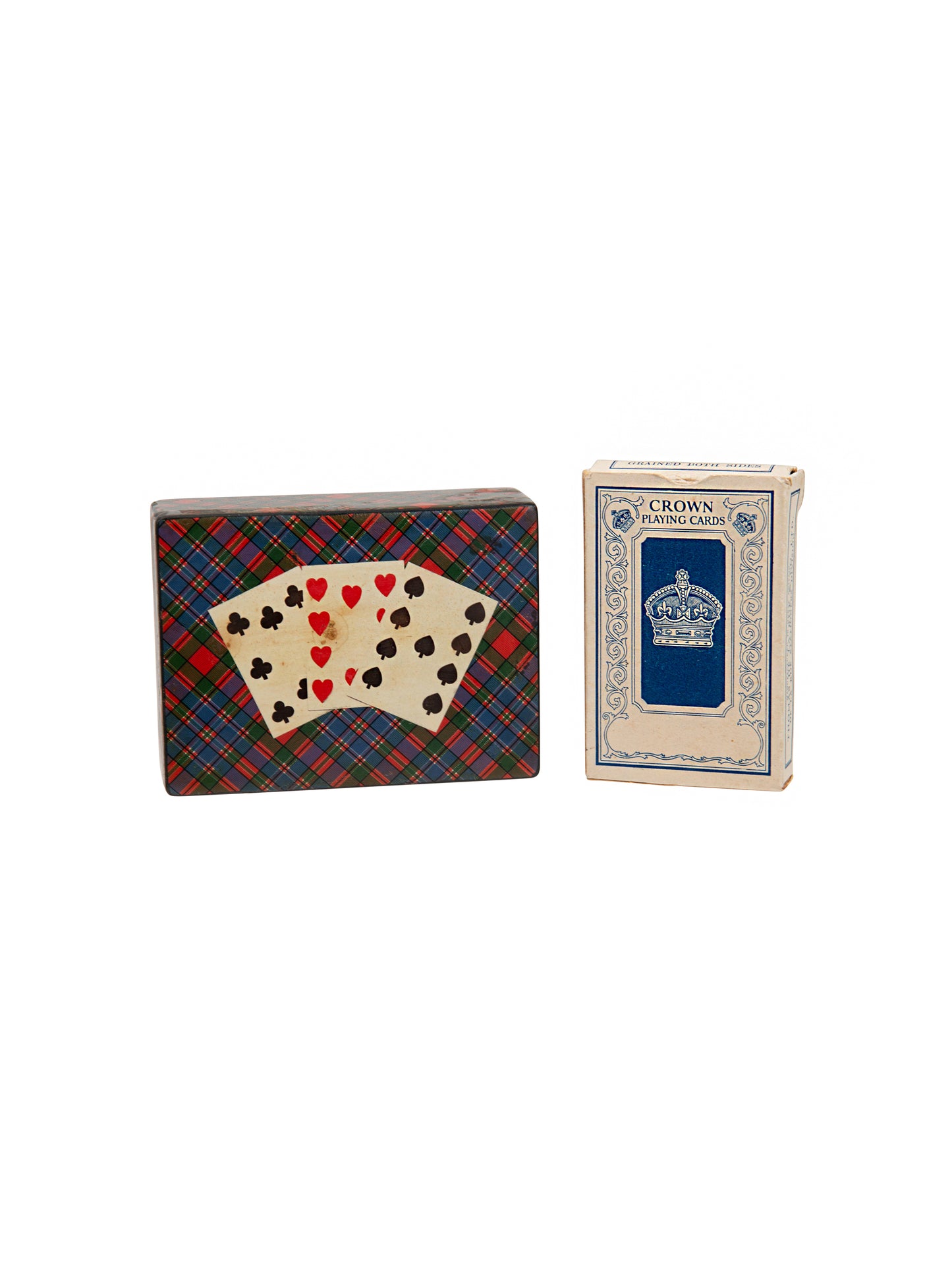 Vintage 1910 Mauchline Tartanware Card Box Weston Table