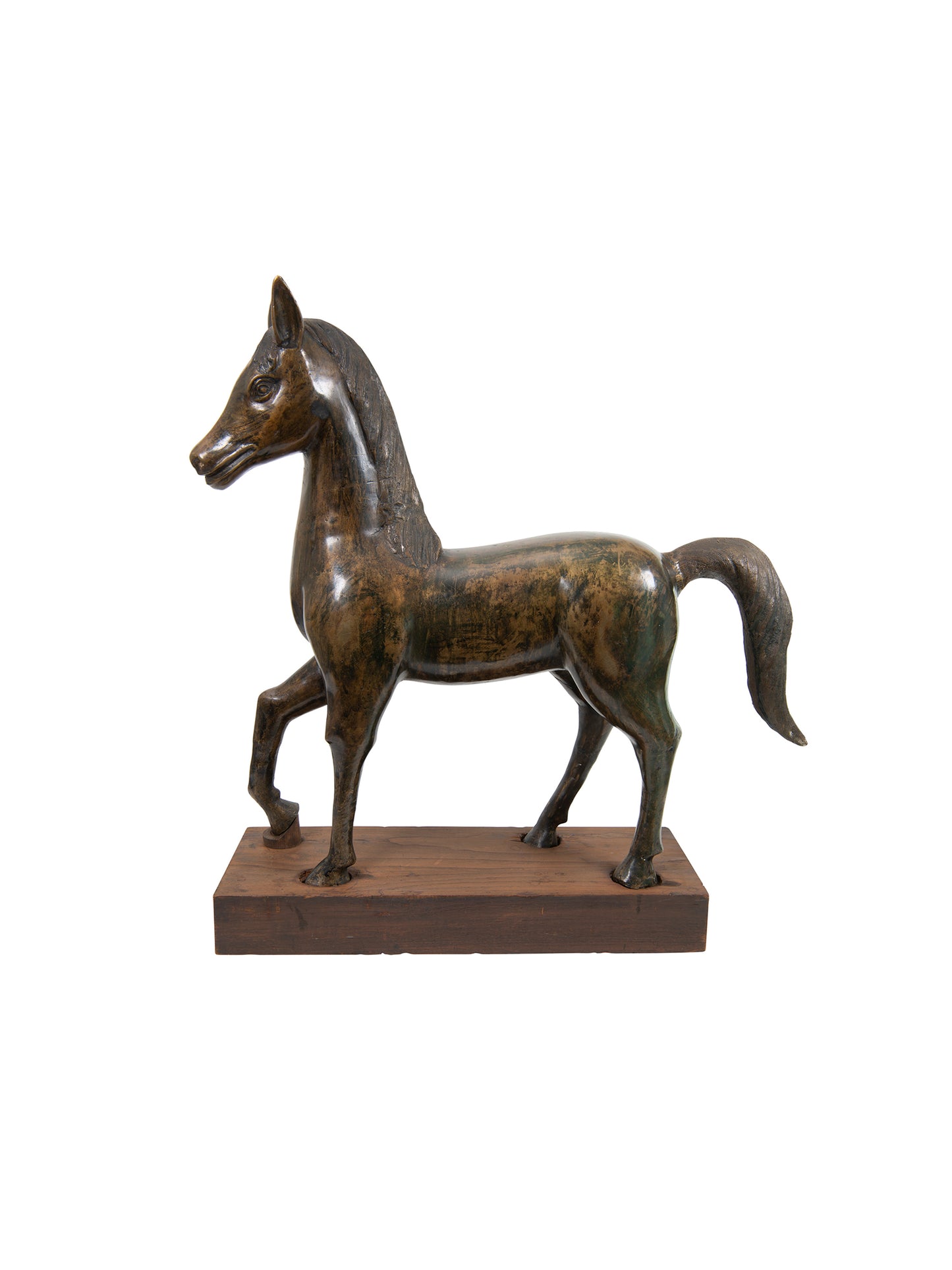 Vintage 1920s French Bronze Horse Sculpture Weston Table