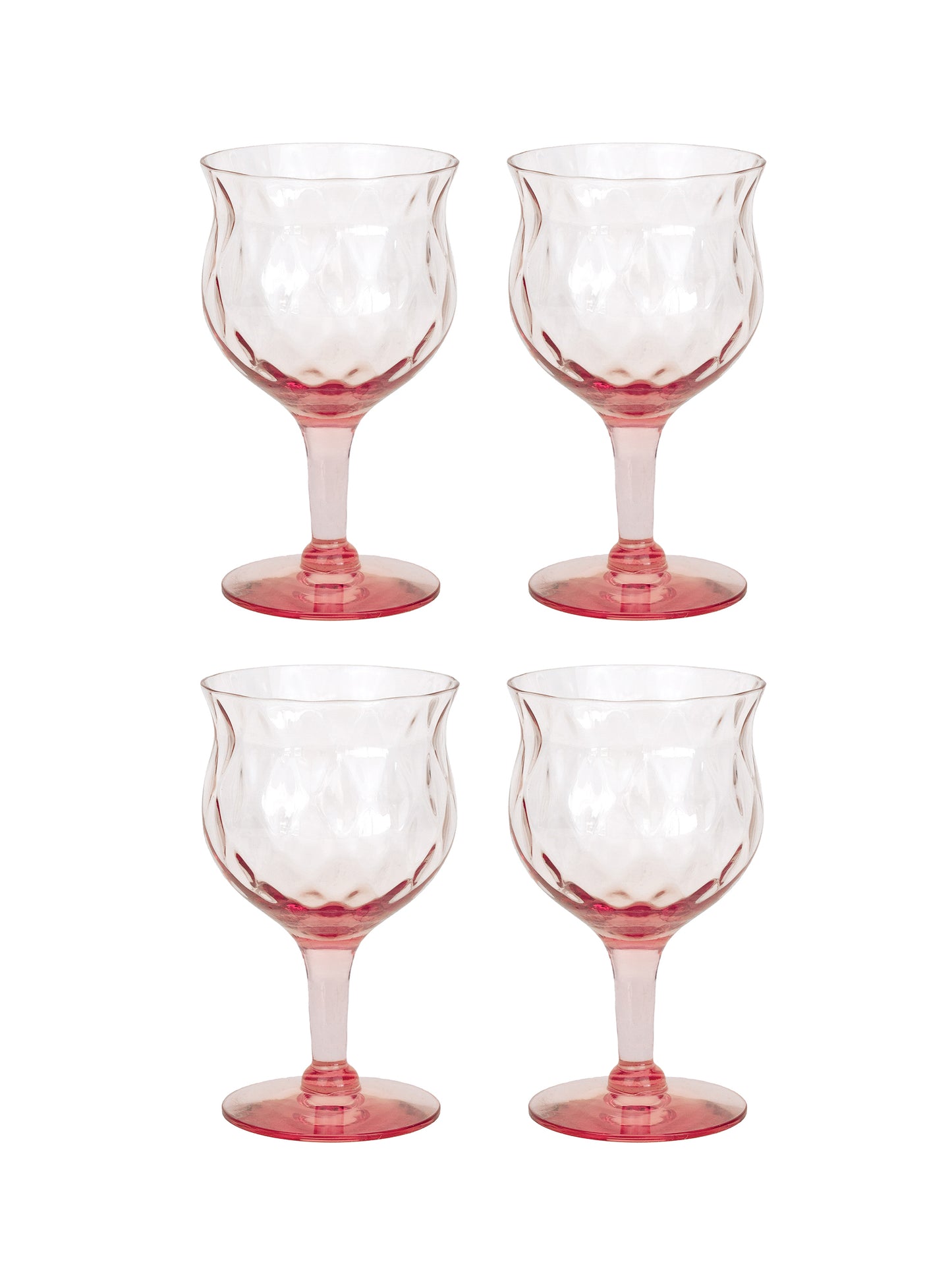 Vintage 1930s Byzantine Pink Goblets Weston Table