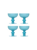 Vintage 1930s Portieux Vallerysthal Opaline Coupes Set of 4 Weston Table