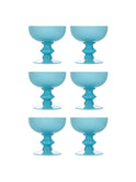 Vintage 1939s Portieux Vallerysthal Opaline Coupes Set of 6 Weston Table