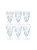Vintage 1940s Fostoria Versailles Blue Footed Glasses