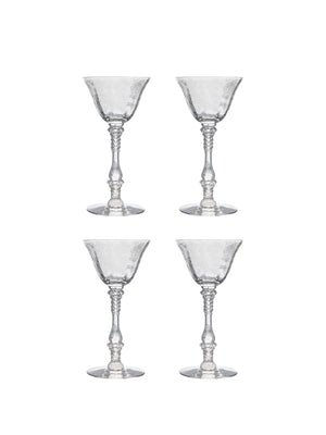  Vintage 1940s Rose Point Cambridge Sherry Glasses Set of 4 Weston Table 